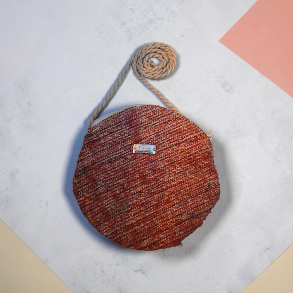 Vintage Araba Fenice Artisan hand crafted round boho festival crossbody bag